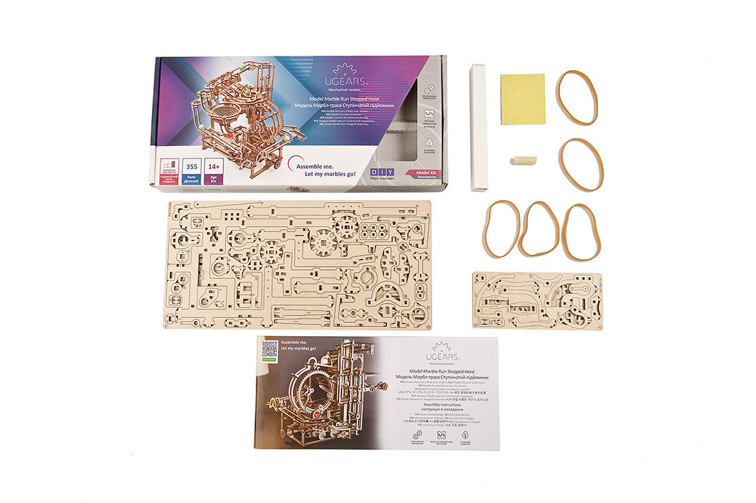 UGears - MARBLE RUN STEPPED HOIST