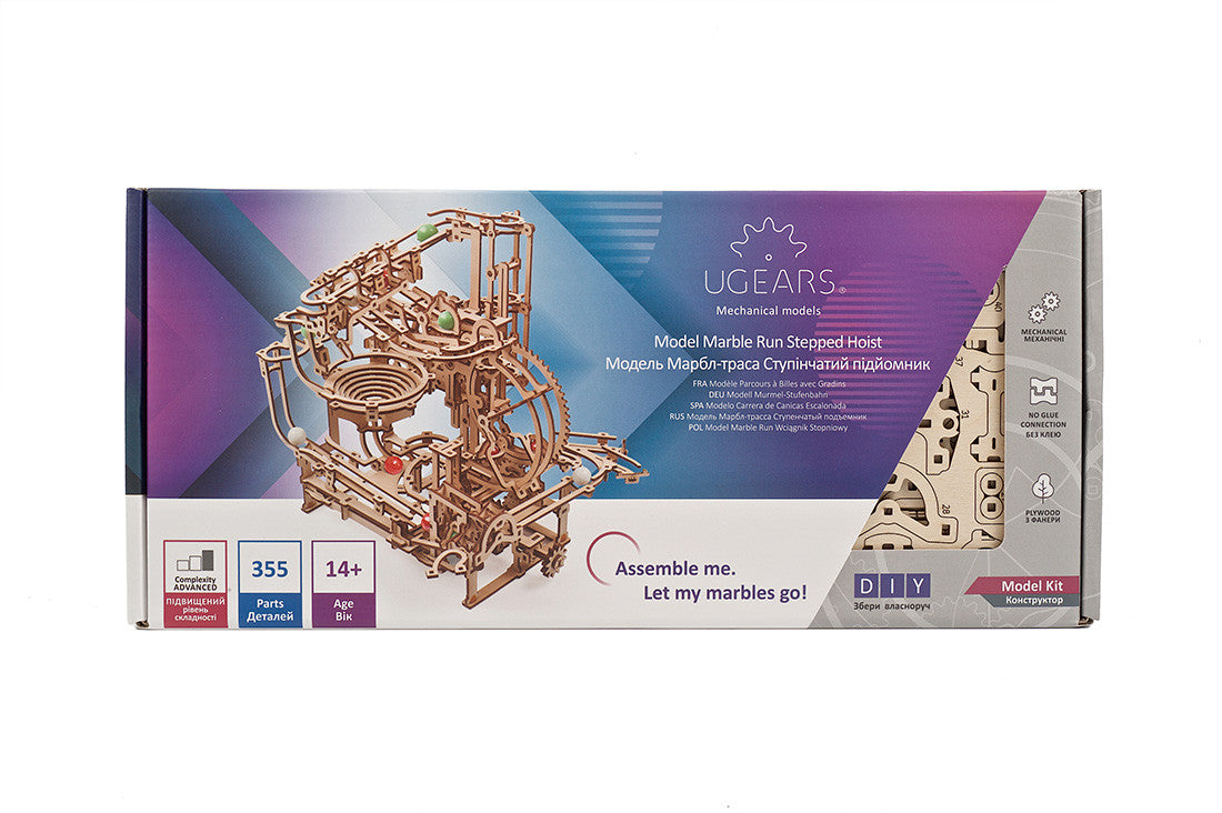 UGears - MARBLE RUN STEPPED HOIST