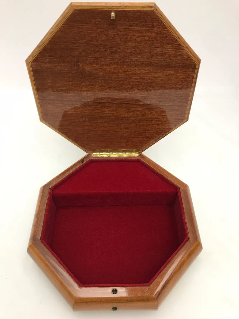 VINTAGE REUGE OCTAGONAL MUSIC BOX - GODFATHER THEME