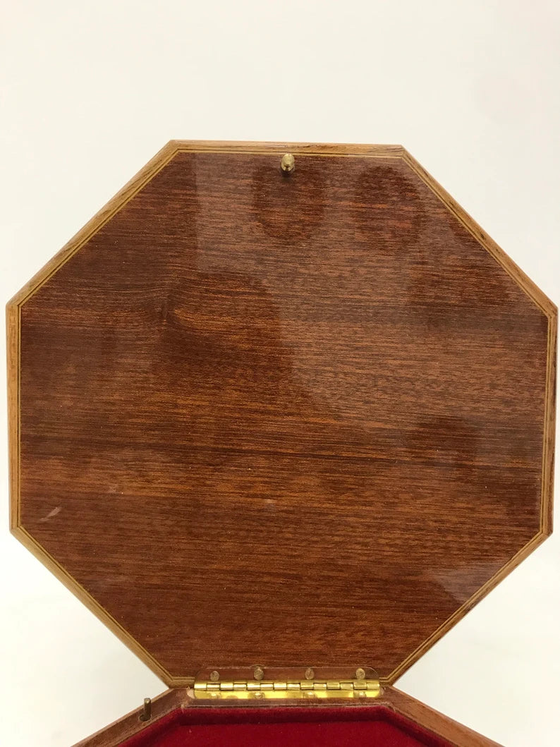 VINTAGE REUGE OCTAGONAL MUSIC BOX - GODFATHER THEME